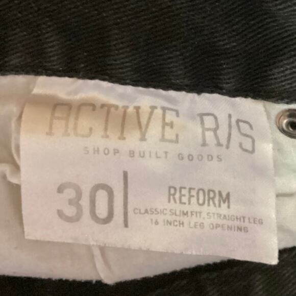 Active R/S Black Mid Rise Reform Ankle Denim Straight Leg Jeans Size 30 - Picture 5 of 6
